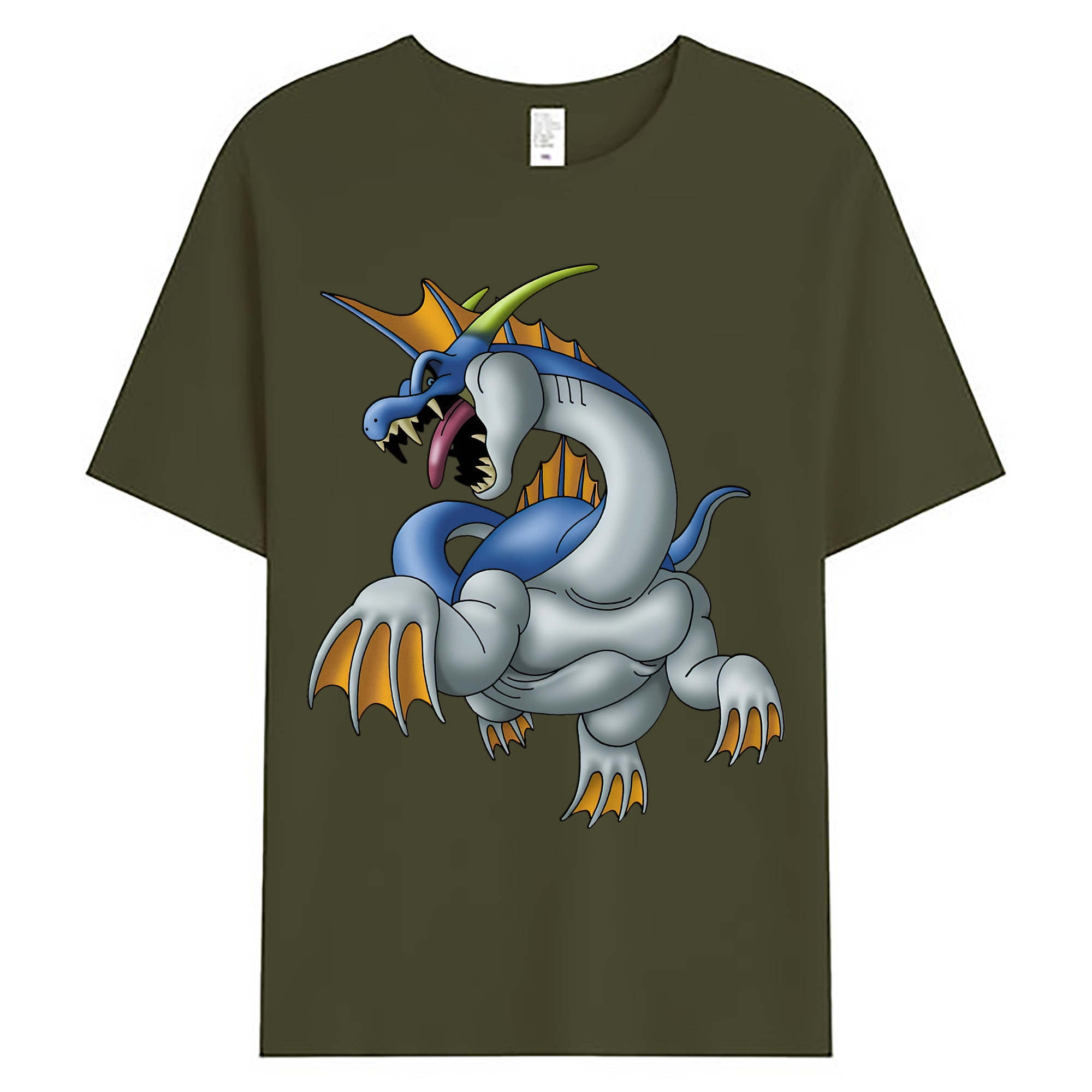（画像用） ドラゴンクエスト Doragon Kuesuto Dragon Quest 綿100％ メンズ半袖Tシャツ｜肌触りやわらか＆通気性